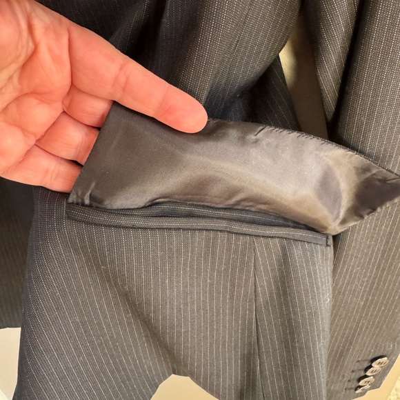 Smart Set Charcoal Pinstripe Blazer - Picture 6 of 9